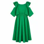 Cotton bud yellow midi dress Clothing dress Coveti