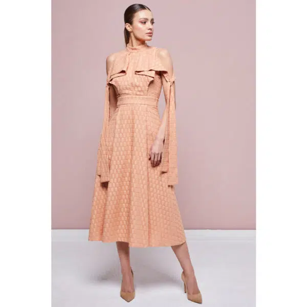 Cotton bud yellow midi dress Clothing dress Coveti