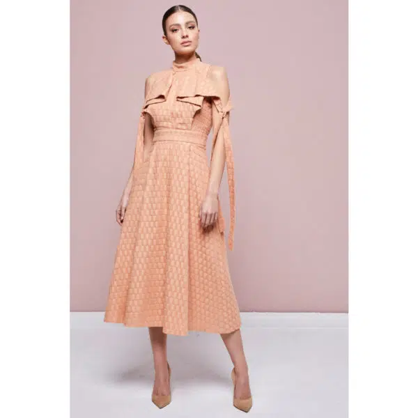 Cotton bud yellow midi dress Clothing dress Coveti