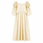 Cotton bud yellow midi dress Clothing dress Coveti