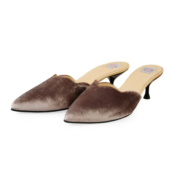 Olanda velvet mules Mules curated marketplace Coveti