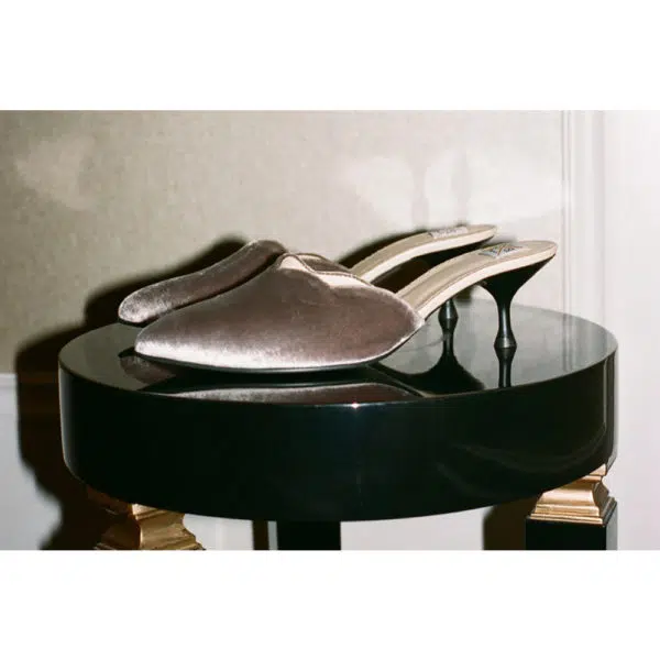 Olanda velvet mules Mules curated marketplace Coveti