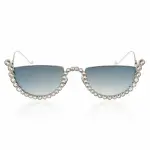 Half moon white gold sunglasses Accessories limited edition Coveti
