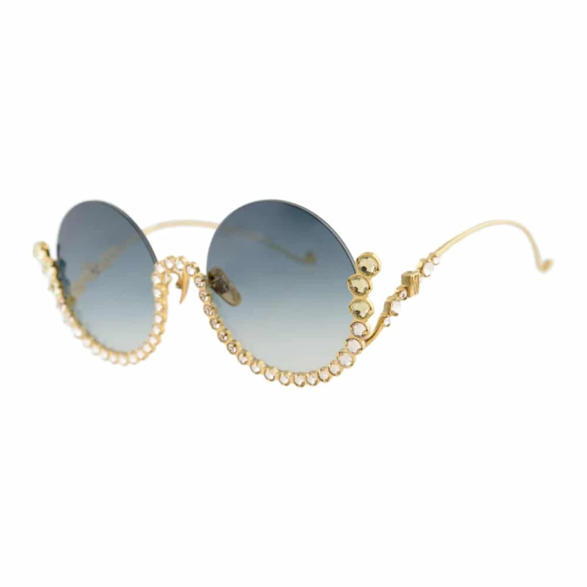 Half moon white gold sunglasses Accessories limited edition Coveti