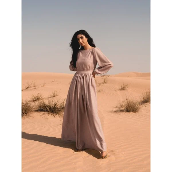 Poca & Poca Mermaid’s call pink and sparkly maxi dress, view 2