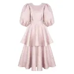 Rosè bellini pink embossed dress Clothing dress Coveti