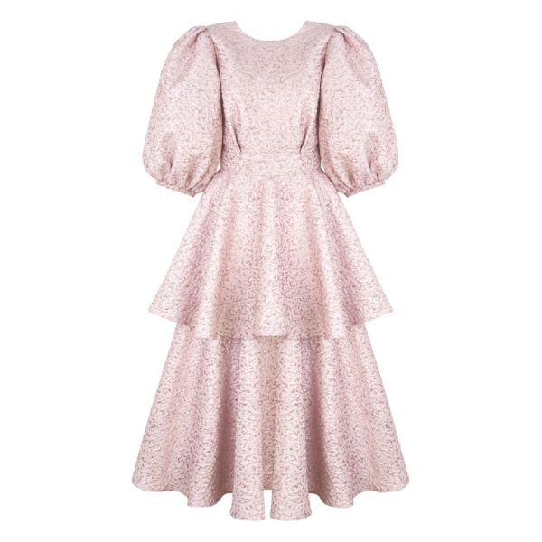 Rosè bellini pink embossed dress Clothing dress Coveti