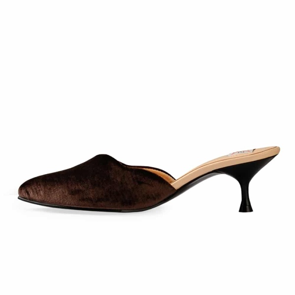 Suede mules with fur Seasonal Selection curated marketplace Coveti