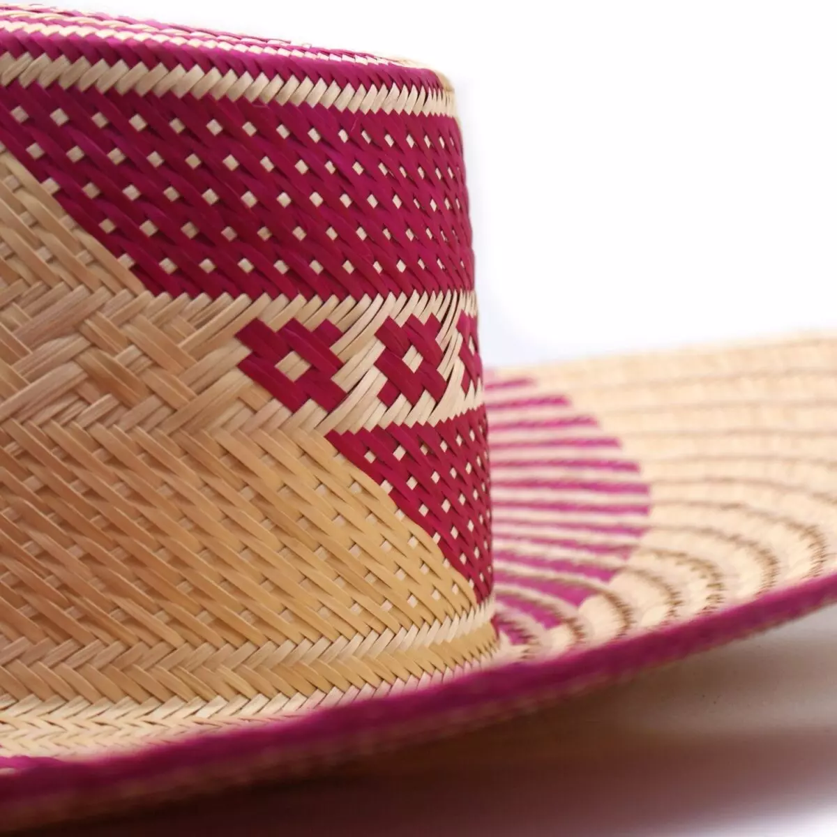 Yonna Fuchsia Wide Brim Straw Hat