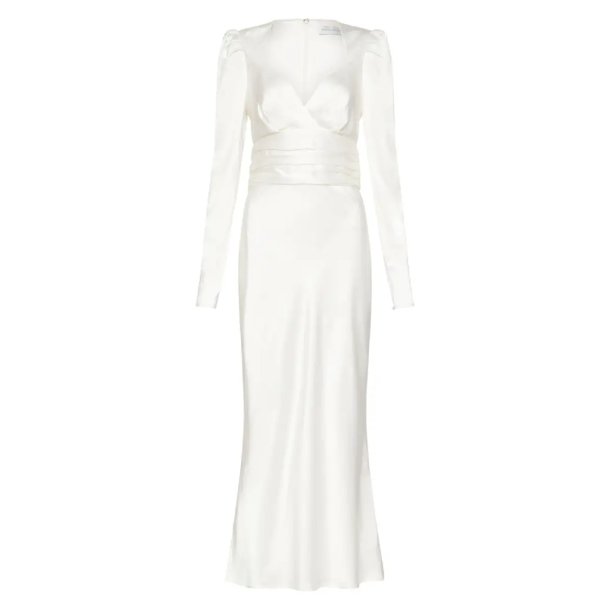 Genevieve puff sleeve midi dress Clothing classic Coveti