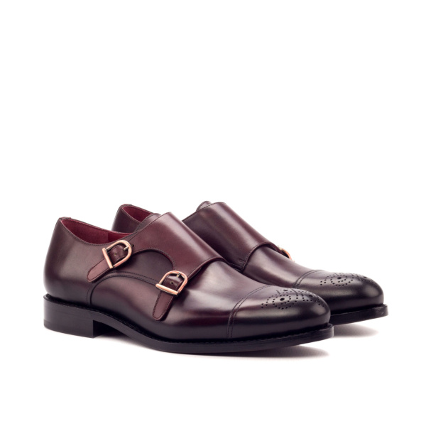 Burgundy Double Monk Shoe