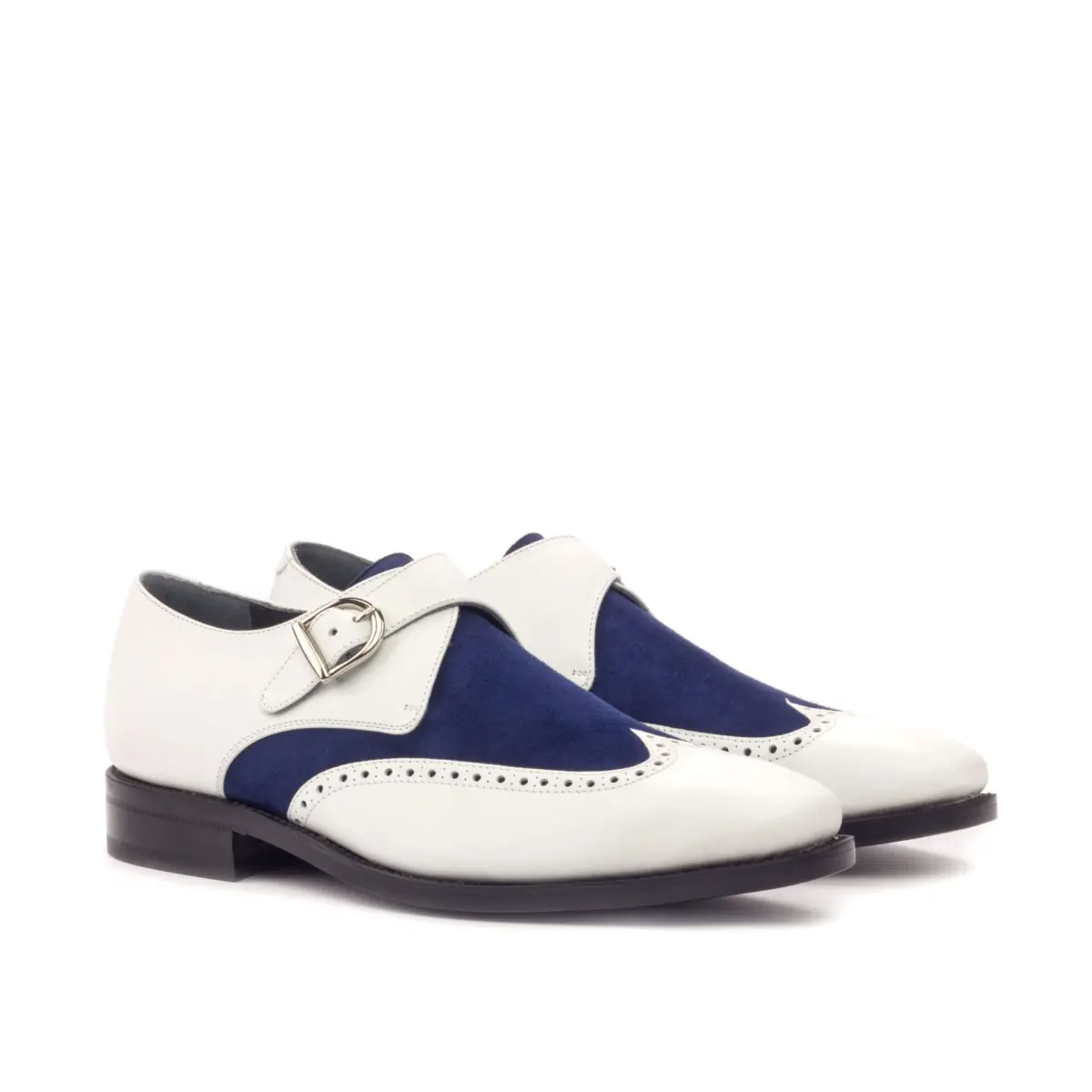 White Single Monk Shoe