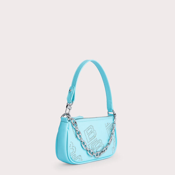 Mini rachel baby blue stud leather bag Bags bag Coveti