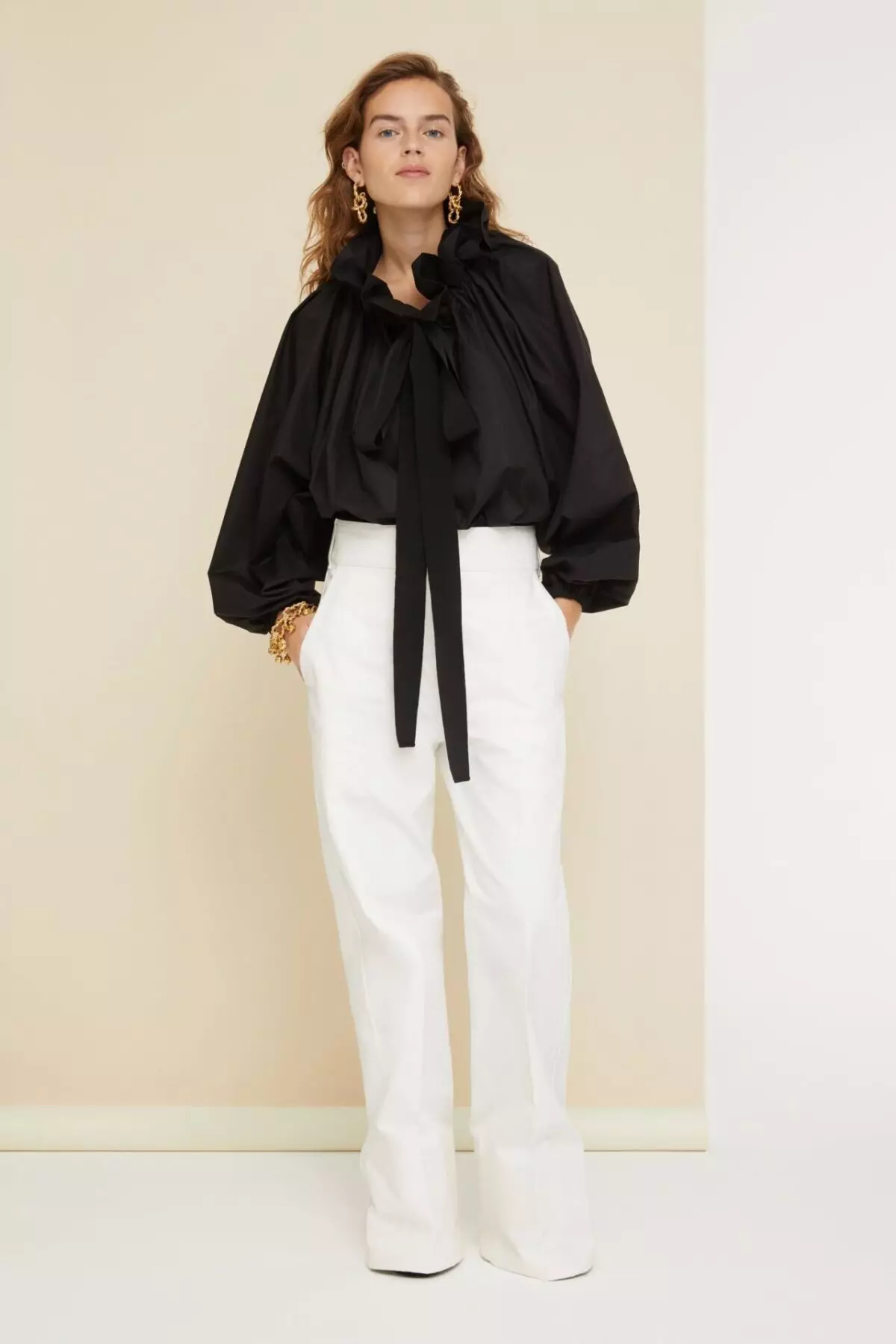 Ruffled high neck blouse Clothing blouse Coveti