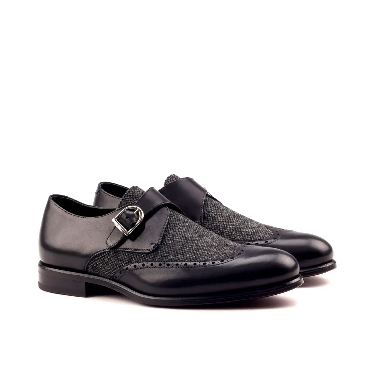 Gray Single Monk Shoe