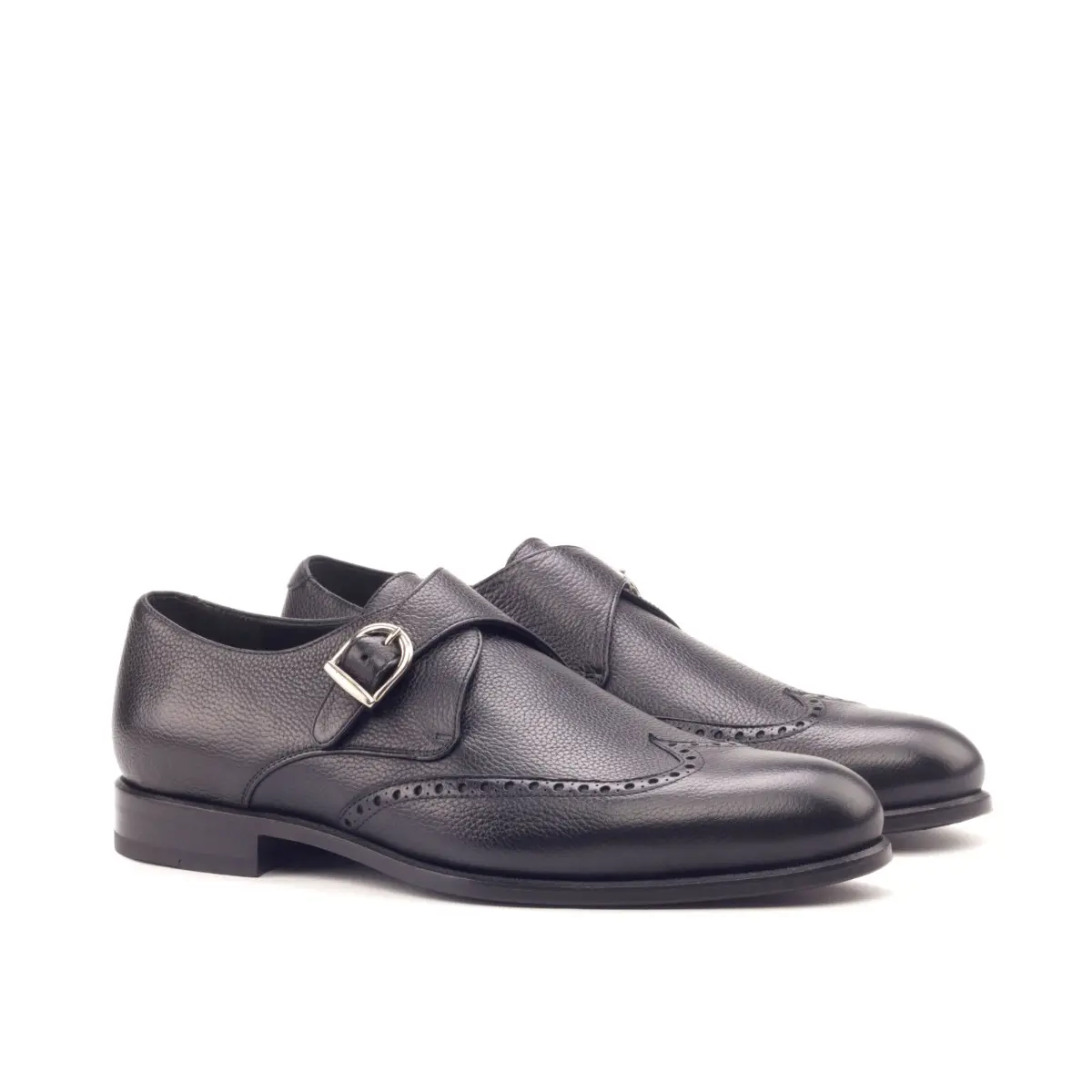 Black Single Monk Shoe