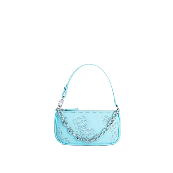 Mini rachel baby blue stud leather bag Bags bag Coveti