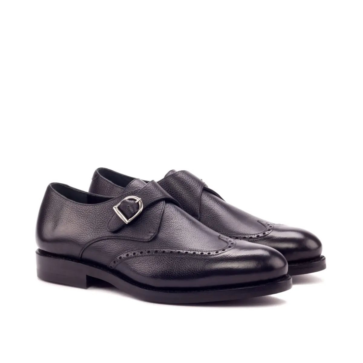 Black Single Monk Shoe