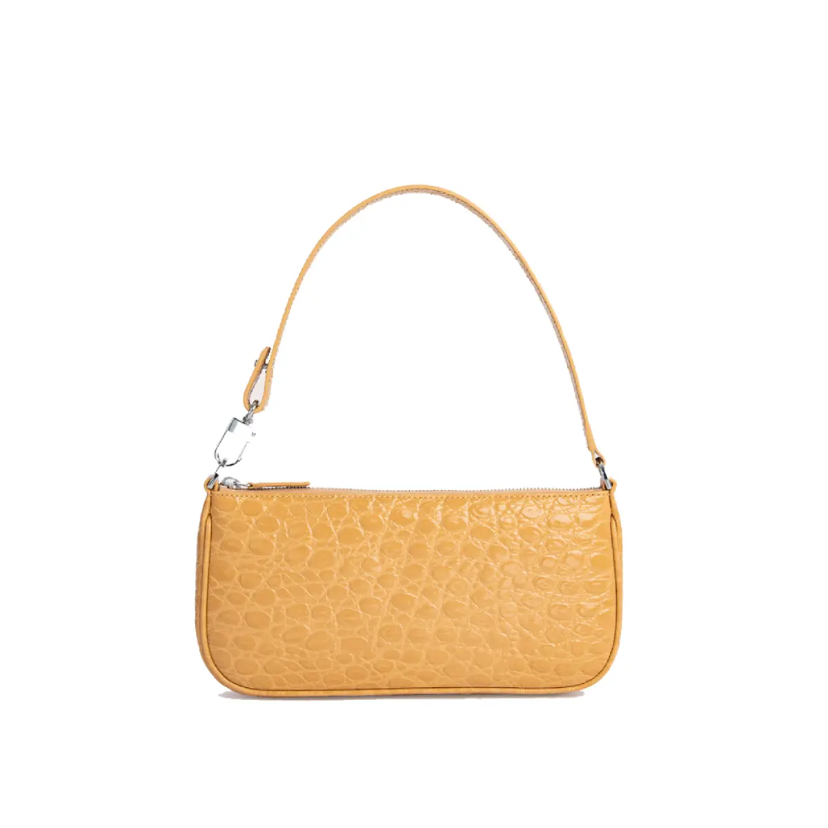 Rachel cement circular croco embossed leather bag Bags bag Coveti