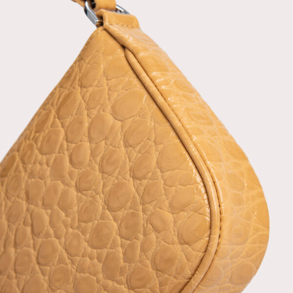 Rachel cement circular croco embossed leather bag Bags bag Coveti