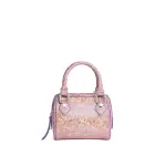 Dora black circular croco embossed leather bag Bags bag Coveti