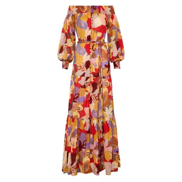 Santiago off shoulder maxi dress Clothing classic Coveti