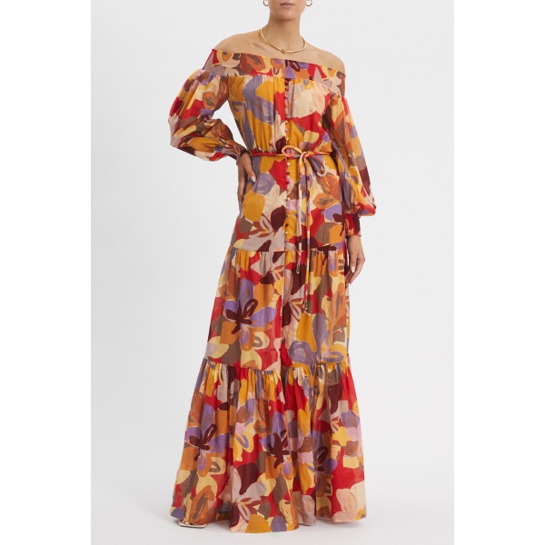 Santiago off shoulder maxi dress Clothing classic Coveti