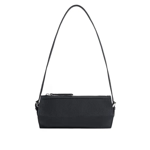 Karo black flat grain leather bag Bags bag Coveti