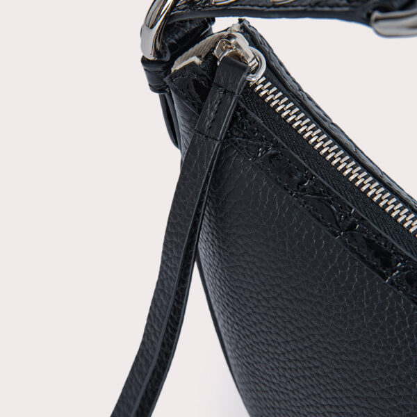 Gib black croco and flat grain leather bag Bags bag Coveti