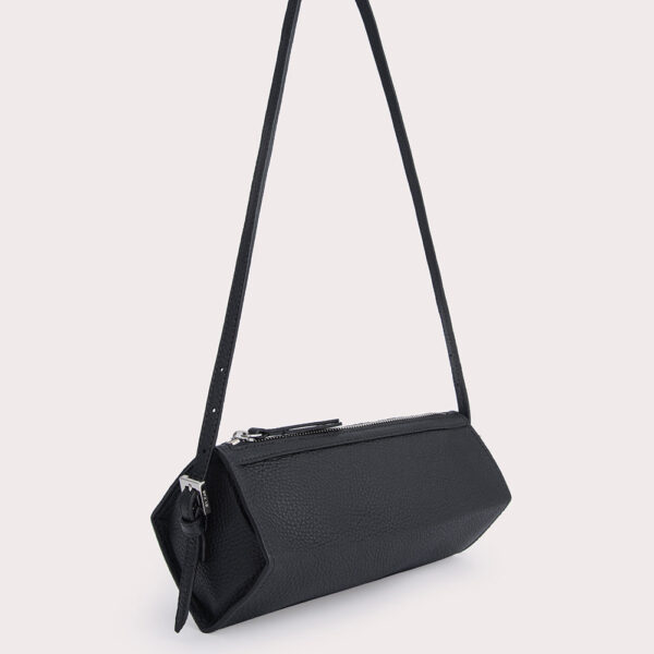 Karo black flat grain leather bag Bags bag Coveti