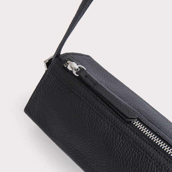 Karo black flat grain leather bag Bags bag Coveti