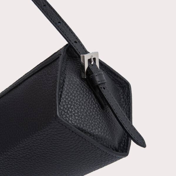 Karo black flat grain leather bag Bags bag Coveti