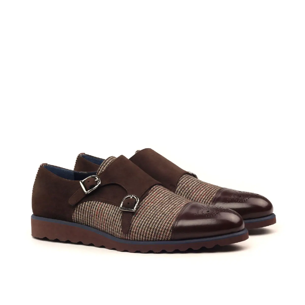 Brown Double Monk Shoe