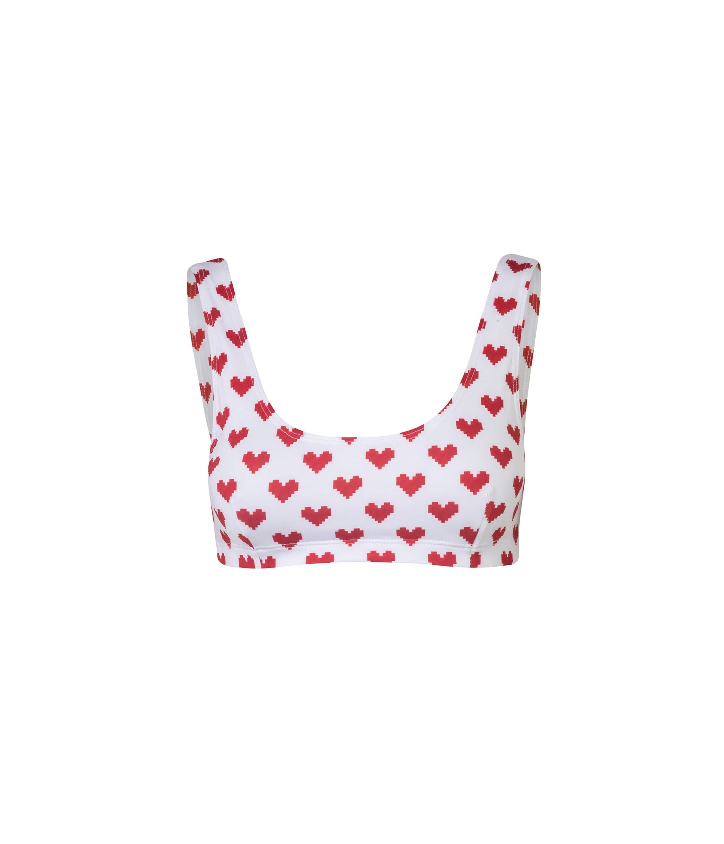 Verdelimon Bikini tops Amy Top Red Pixel Hearts