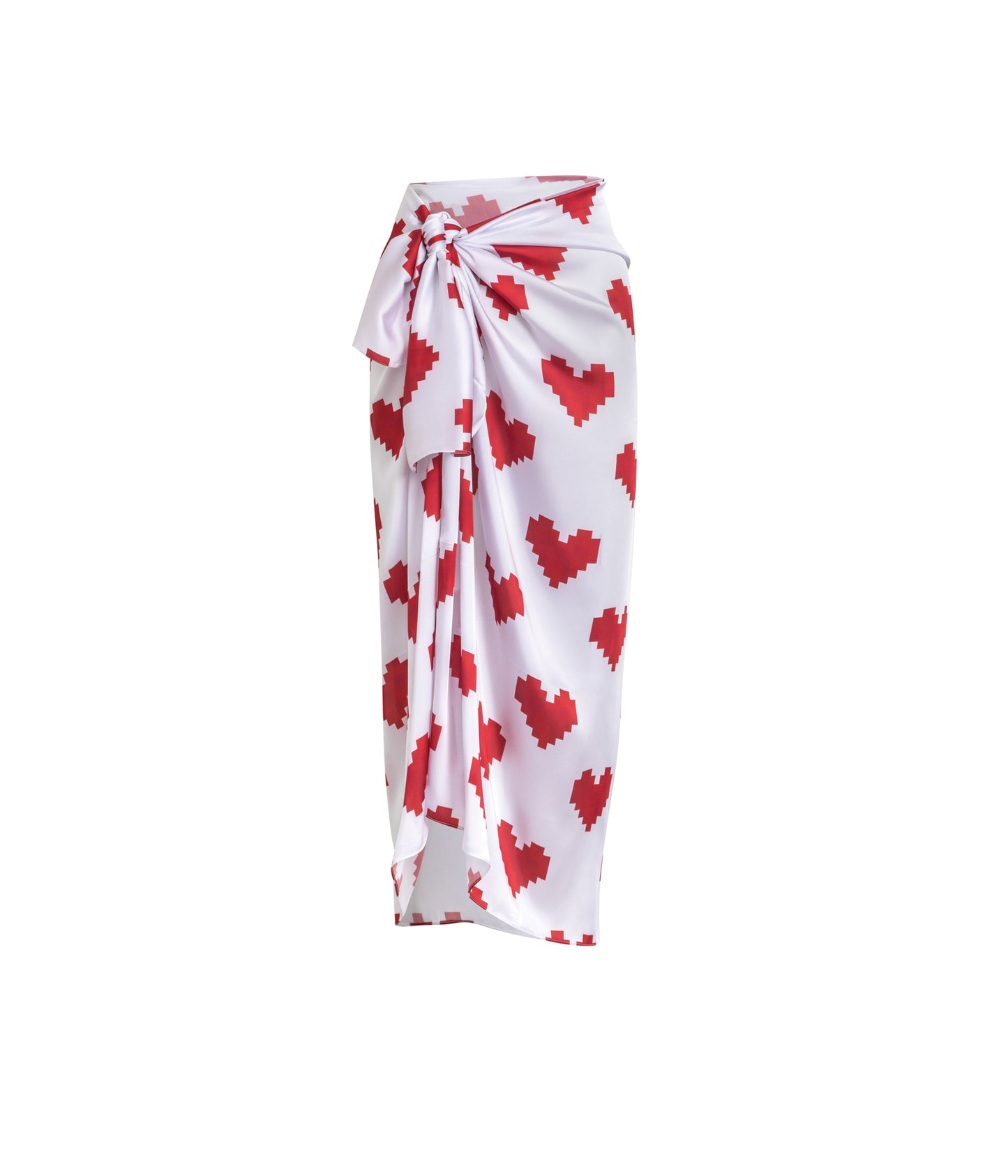 Verdelimon Swim cover-ups Pareo Red Pixel Hearts