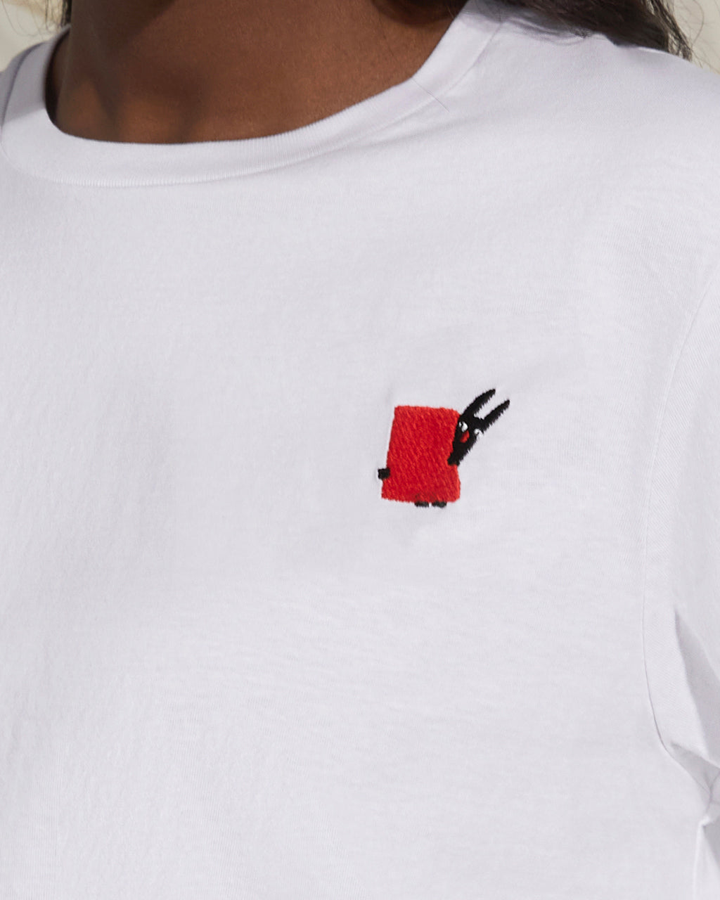 Pierre Buttin Embroidered T-Shirt White | Designer Collection | Coveti
