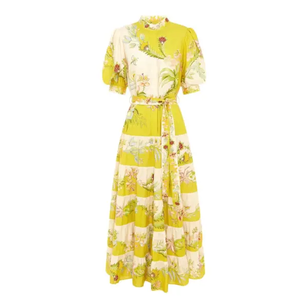 Ira Tiered Midi Dress Ira Tiered Midi Dress Clothing Alemais Coveti