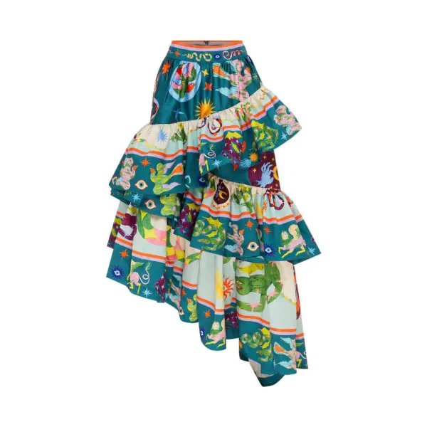 Guardian Tiered Ruffled Skirt Guardian Tiered Ruffled Skirt Clothing Alemais Coveti