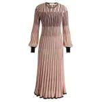 1.3530dwon.piblst.pink-black-stone Zimmermann Wonderland Pointelle Dress
