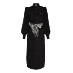 1.3766drf23.blk.black Zimmermann Shirt Midi Dress