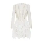 1.6035dcoa.ivo.ivory Zimmermann Coaster Corset Laced Dress