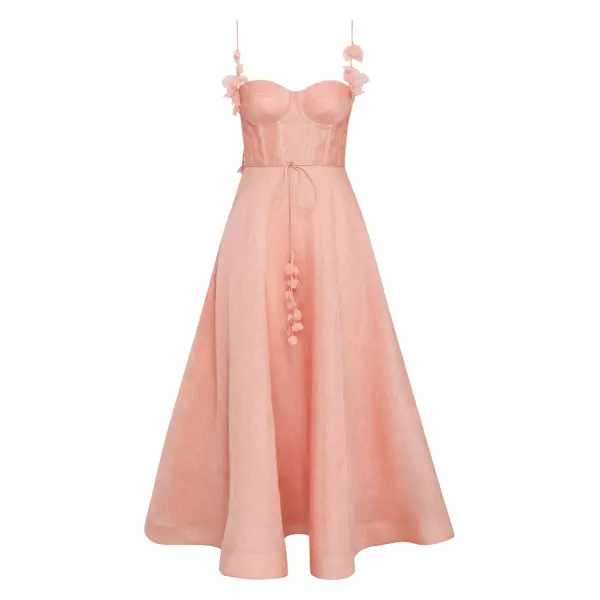 Zimmermann Wonderland Midi Corset Dress