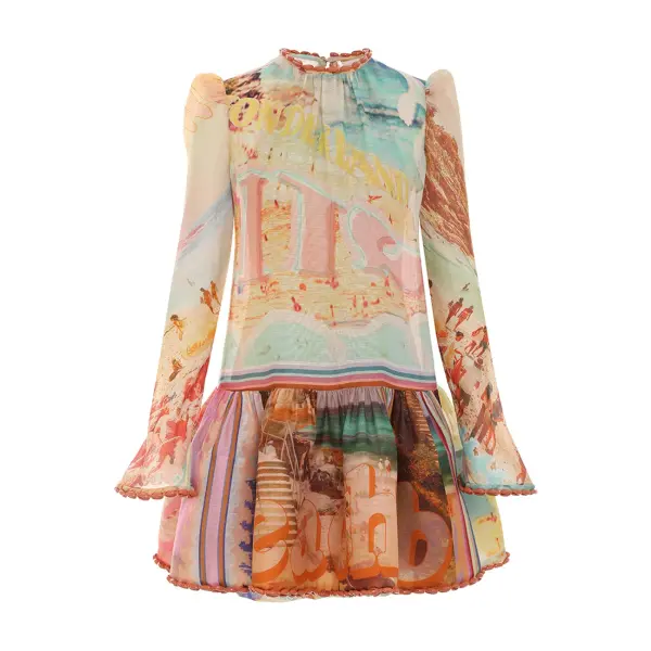 Zimmermann Tama Layered Mini Dress