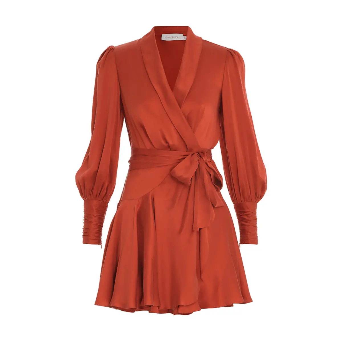 Zimmermann Silk Wrap Mini Dress