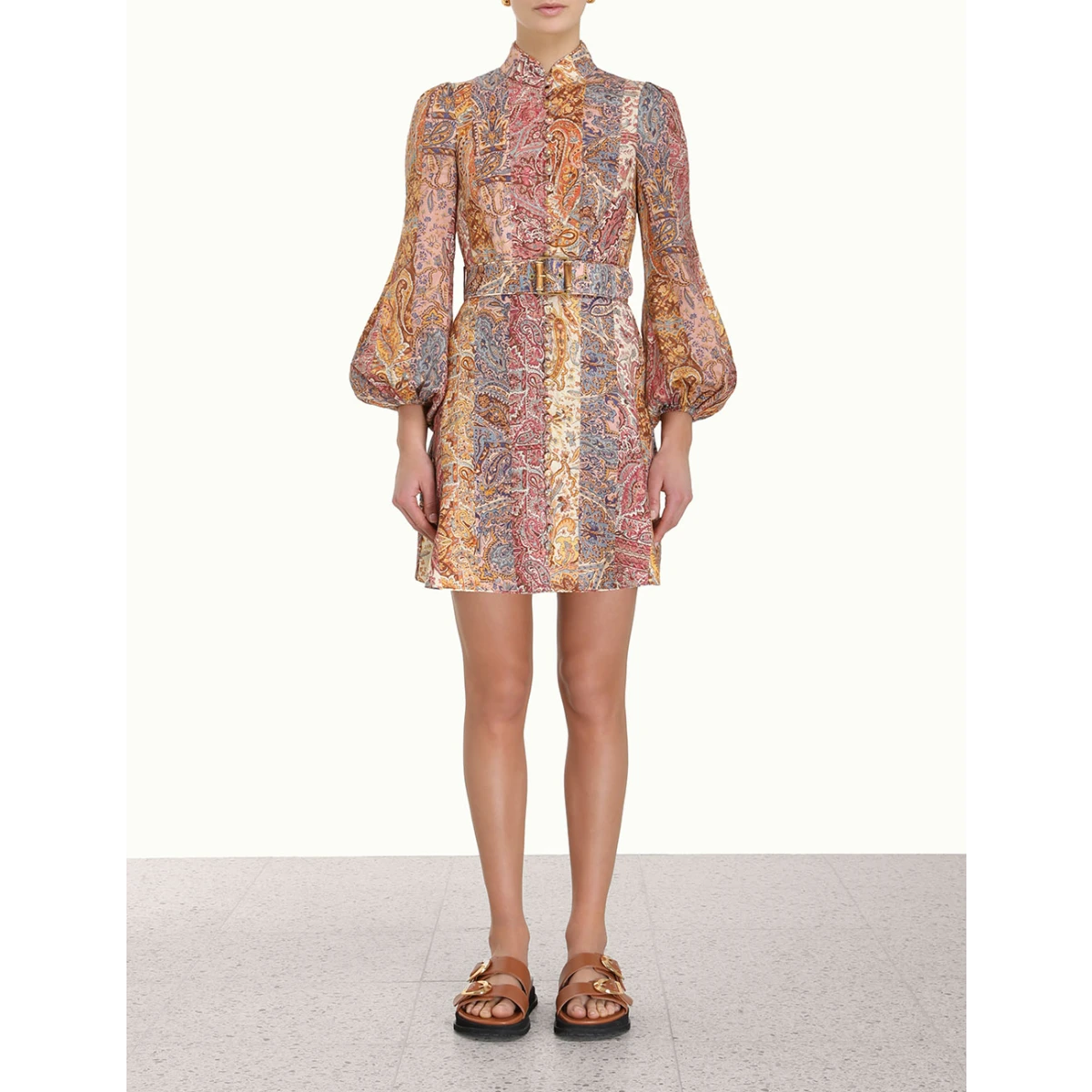 Zimmermann Luminosity Belted Mini Dress