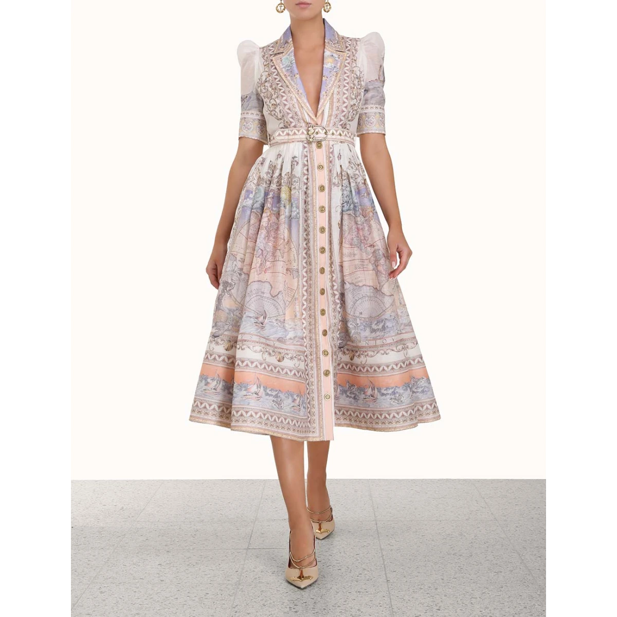 Zimmermann High Tide Midi Shirt Dress