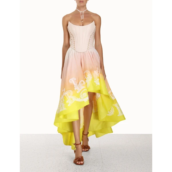 Zimmermann Wonderland Lace Up Midi Dress