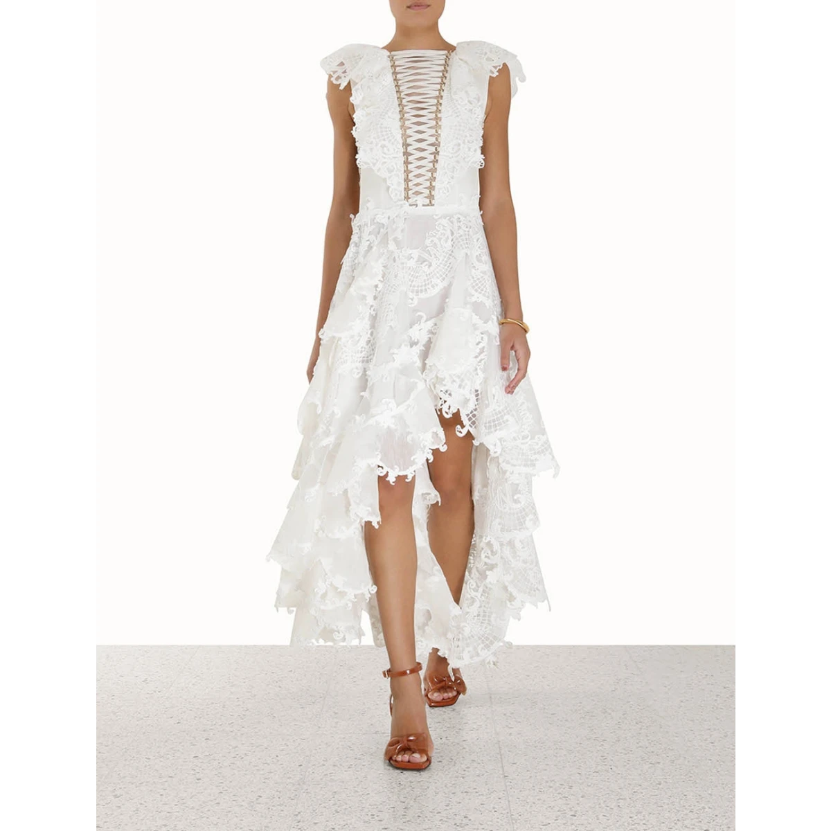 Zimmermann Coaster Corset Laced Gown