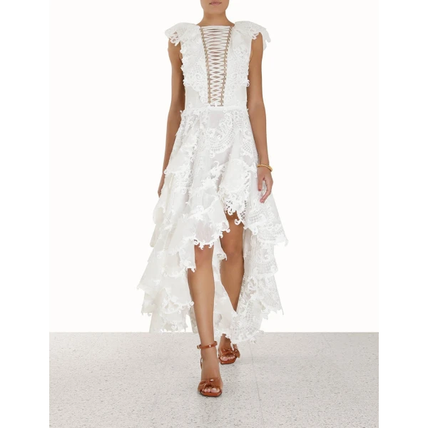 Zimmermann Coaster Corset Laced Gown