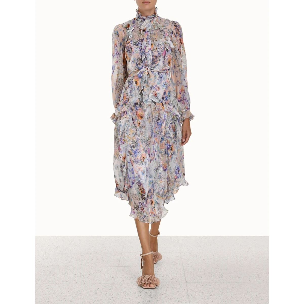 Zimmermann Tama Ruffle Midi Dress